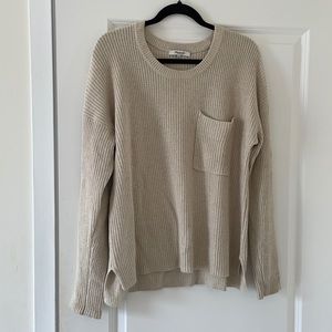 Madewell Loose Fit Cream Sweater